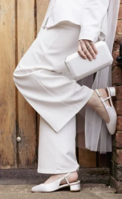 Box Clutch – Ebony Ivory Satin | The Perfect Bridal Company
