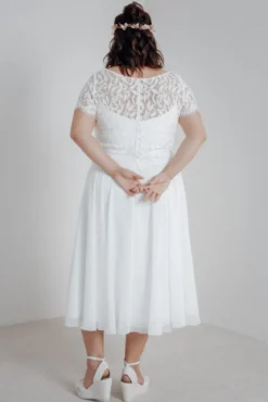 Braut Chiffonrock in Ivory – Emmi noni Curvy