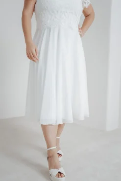 Braut Chiffonrock in Ivory – Emmi noni Curvy