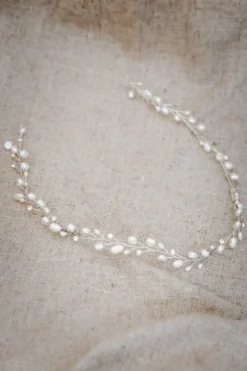 Braut Haarband mit Süßwasserperlen und Strass