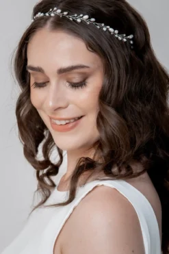 Braut Haarband mit Süßwasserperlen und Strass