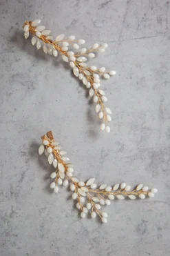 Braut Haarklammer, Haarschmuck mit Opalsteinen