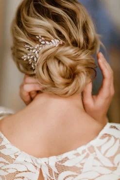 Braut Haarschmuck, Haarspange mit Strass und Kristall