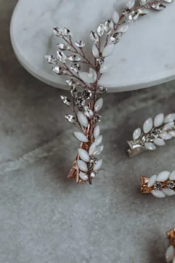 Braut Haarschmuck, Haarspange mit Strass und Kristall