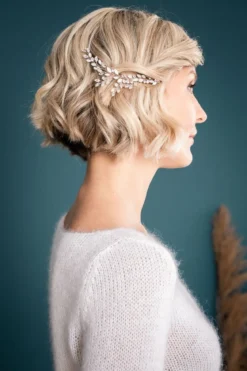 Braut Haarschmuck, Haarspange mit Strass und Kristall