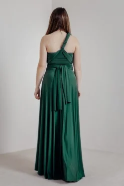 Brautjungfernkleid zum Wickeln – Ballgown Forest Green Twobirds