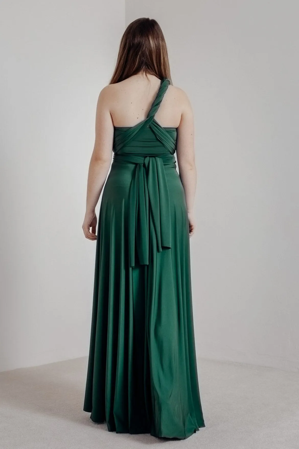 Brautjungfernkleid zum Wickeln – Ballgown Forest Green Twobirds