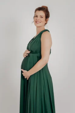 Brautjungfernkleid zum Wickeln – Ballgown Forest Green Twobirds