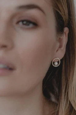 Braut Ohrringe mit Perlen und Kristallen – Danielle