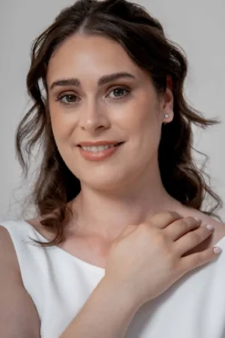 Braut Ohrstecker in Kristall-Optik