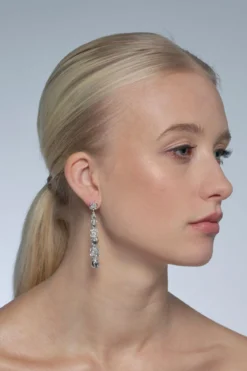 Braut Ohrstecker mit Strass-Anhängern