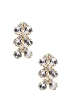 Braut Ohrstecker mit Strass-Herzchen
