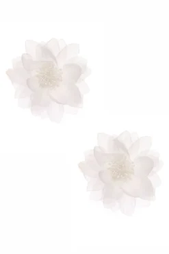 Braut Ohrstecker mit Tüllblüten