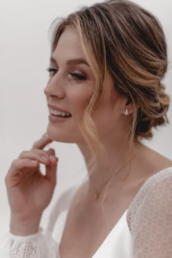 Braut Ohrstecker mit Zirkonia Kristallen - Dazzling Beauty
