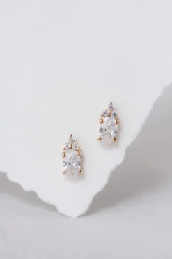 Braut Ohrstecker mit Zirkonia Kristallen - Dazzling Beauty