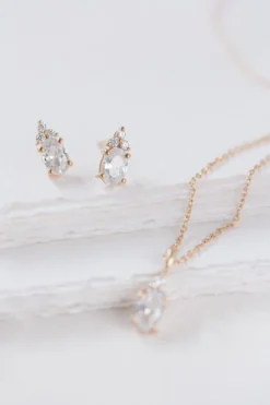 Braut Ohrstecker mit Zirkonia Kristallen - Dazzling Beauty