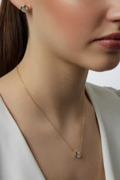 Braut Ohrstecker und Halskette mit Strass