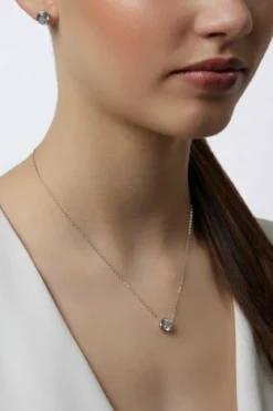 Braut Ohrstecker und Halskette mit Strass