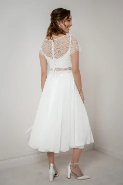 Braut Rock aus Chiffon in Midi-Länge – Mireya noni