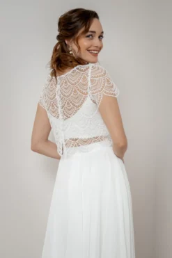 Braut Rock aus Chiffon in Midi-Länge – Mireya noni