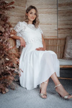 Braut Rock aus Chiffon in Midi-Länge – Mireya noni