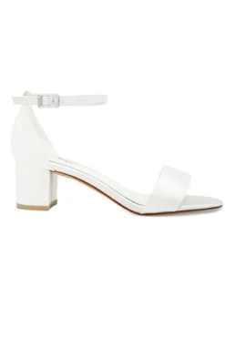 Brautsandalen mit Perlen – Beatrice Ivory Satin | G.Westerleigh