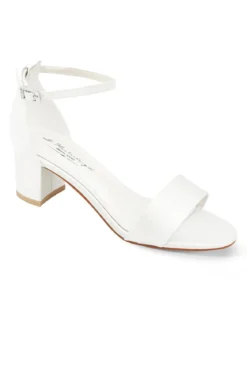 Brautsandalen mit Perlen – Beatrice Ivory Satin | G.Westerleigh