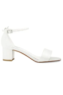 Brautsandalen mit Perlen – Beatrice Ivory Satin | G.Westerleigh
