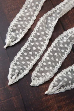 Braut Sandaletten, Wedges mit Bändern und Pünktchenmuster - Megan