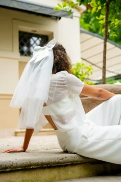 Brautschleier aus Softtüll mit Schleifen-Detail | The Perfect Bridal Company