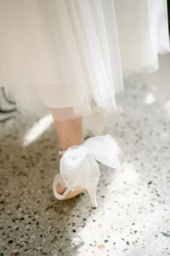 Brautschuh mit abnehmbarer Schleife – Florence | G.Westerleigh