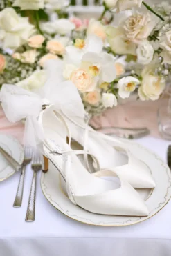 Brautschuh mit abnehmbarer Schleife – Florence | G.Westerleigh