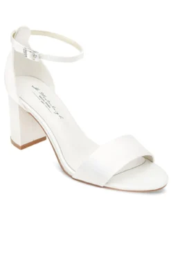 Brautschuh mit Blockabsatz – Belle Ivory Satin | G.Westerleigh