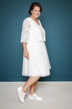 Braut Sneakers mit Spitze und Satinschnürsenkeln - Nelli Pearl Lace