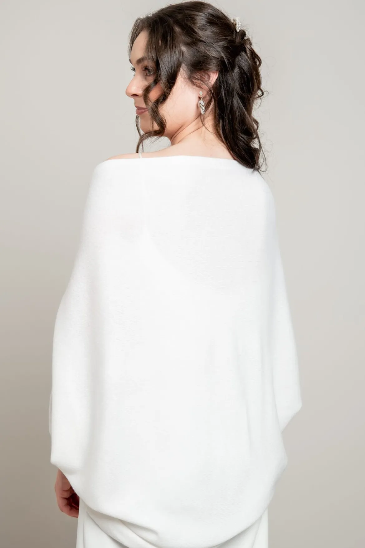 Braut Strickjacke aus Kaschmir mit weiten Ärmeln