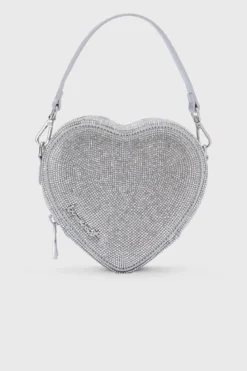 Braut Tasche in Herzform – Midi Heart Bag Crystal Silver | Weat