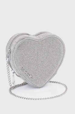 Braut Tasche in Herzform – Midi Heart Bag Crystal Silver | Weat