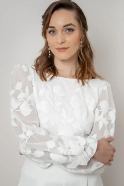Braut Top mit Blumenmuster – Laina noni