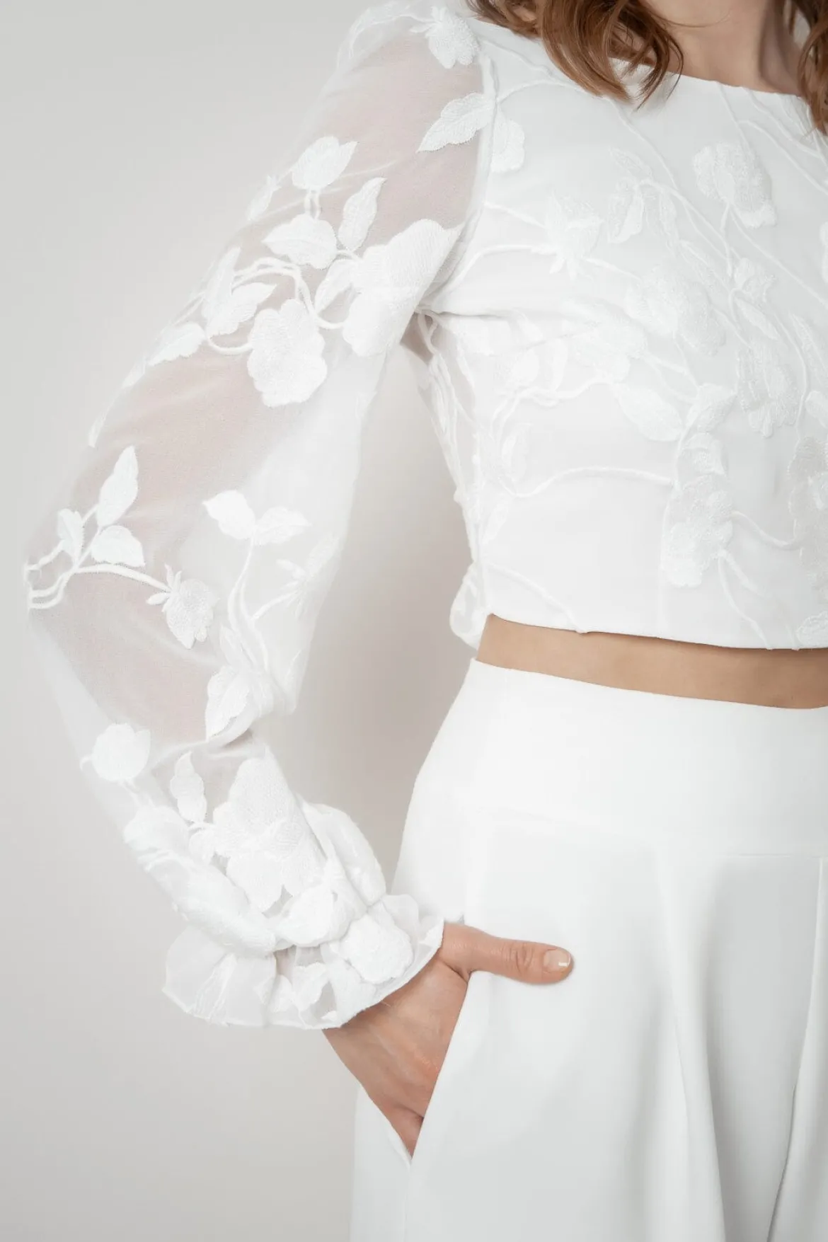 Braut Top mit Blumenmuster – Laina noni