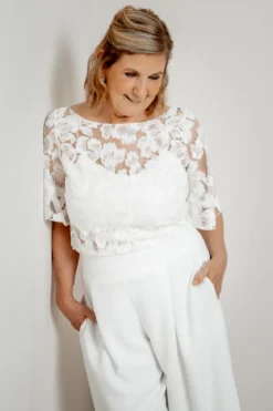 Braut Top mit kurzen Glockenärmeln – Philina noni