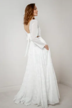 Chiffon-Braut Rock mit Muster – Gillianne noni