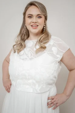 Chiffon-Braut Top – Eniz noni Curvy