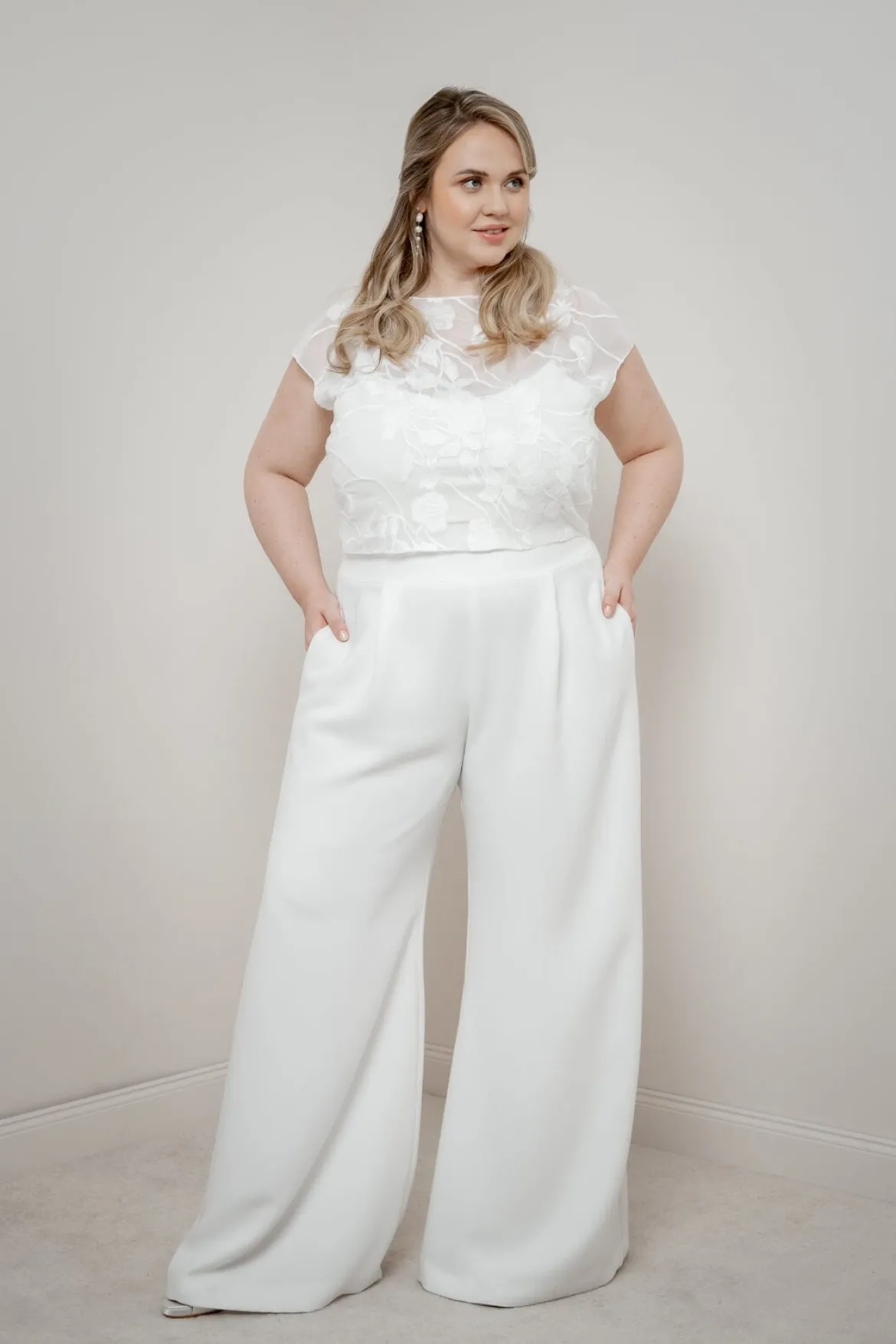 Chiffon-Braut Top – Eniz noni Curvy