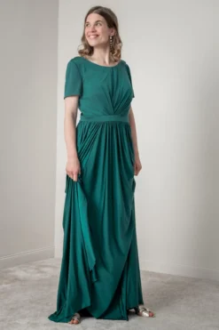 Dunkelgrünes Brautjungfernkleid | Eliza & Ethan