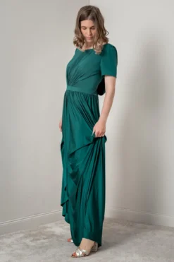 Dunkelgrünes Brautjungfernkleid | Eliza & Ethan