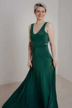 Dunkelgrünes Brautjungfernkleid – Reverse Gown Forest Green Twobirds