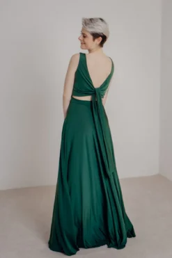 Dunkelgrünes Brautjungfernkleid – Reverse Gown Forest Green Twobirds