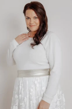 Elastischer Brautgürtel in Gold oder Silber – Mailenn noni Curvy