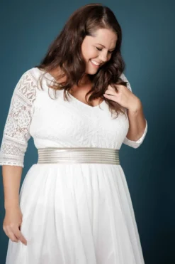 Elastischer Brautgürtel in Gold oder Silber – Mailenn noni Curvy