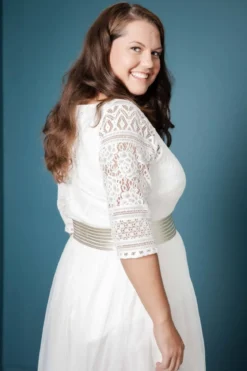 Elastischer Brautgürtel in Gold oder Silber – Mailenn noni Curvy